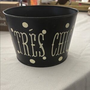 Chic Black and White Decorative Bucket